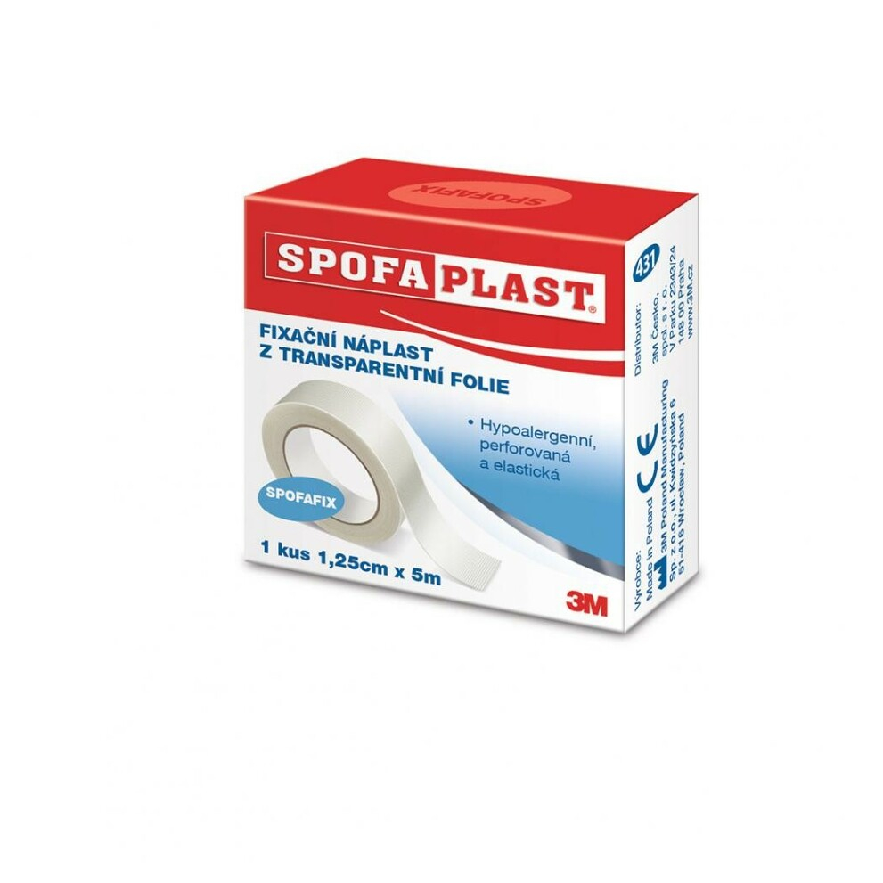 3M™ SPOFAPLAST 431 Fixační náplast z transparentní fólie 1