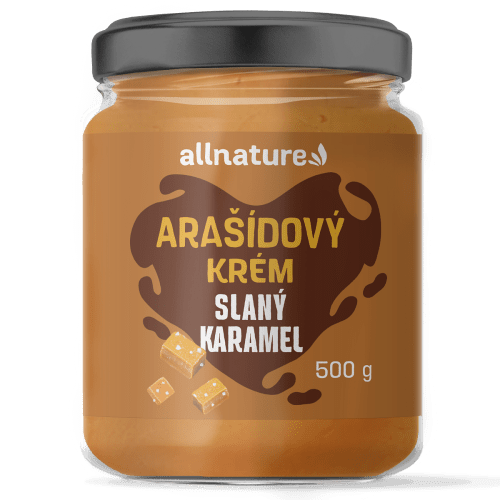 ALLNATURE Arašídový krém slaný karamel 500 g