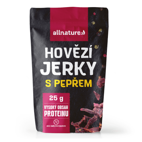 ALLNATURE Beef Pepper Jerky sušené maso sušené maso 25 g