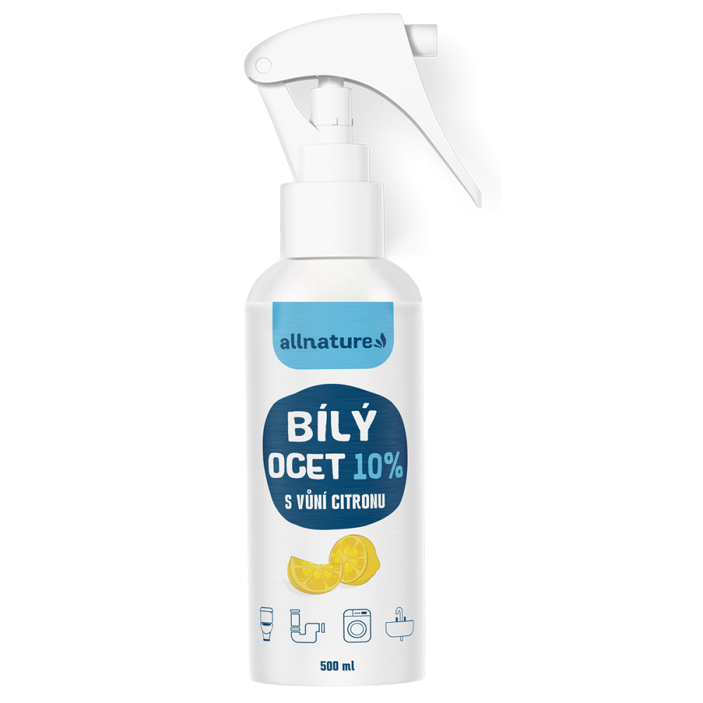 ALLNATURE Bílý ocet sprej 10 % s vůní citrónu 500 ml