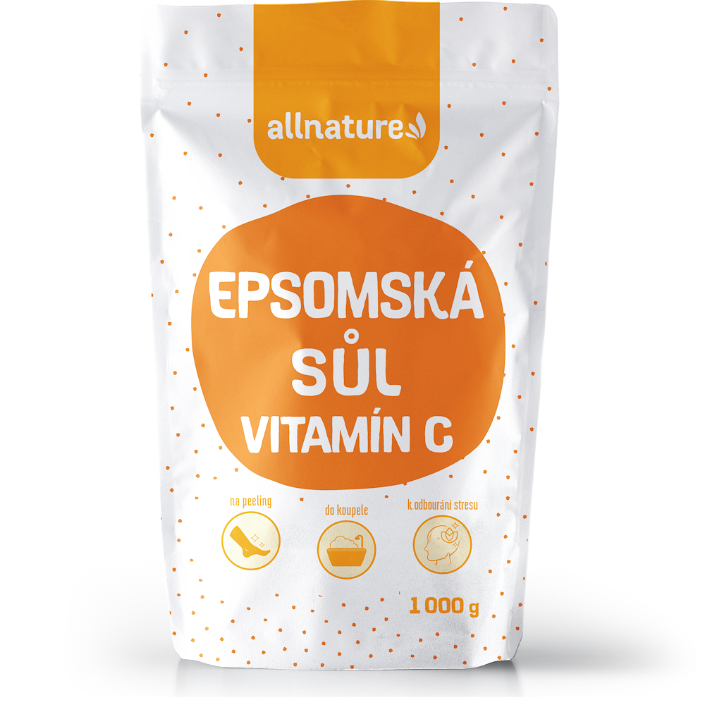 ALLNATURE Epsomská sůl s vitamínem C 1000 g