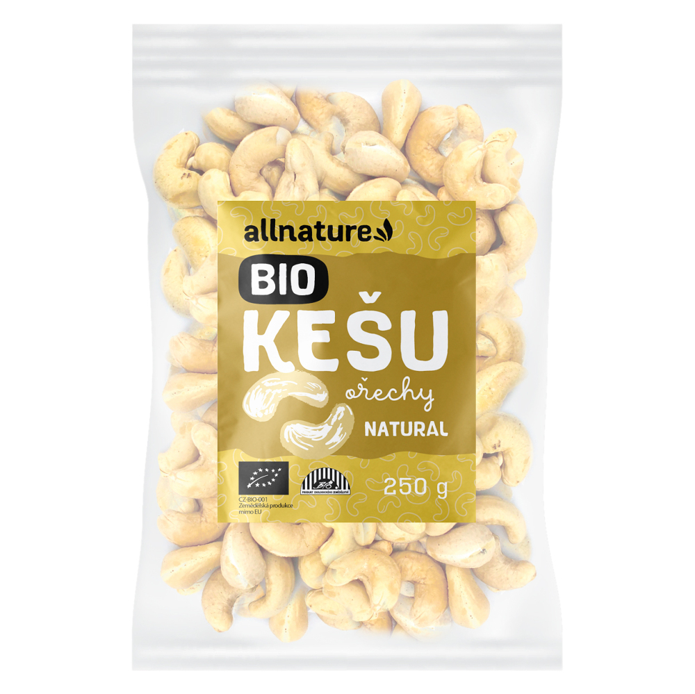 ALLNATURE Kešu ořechy natural BIO 250 g