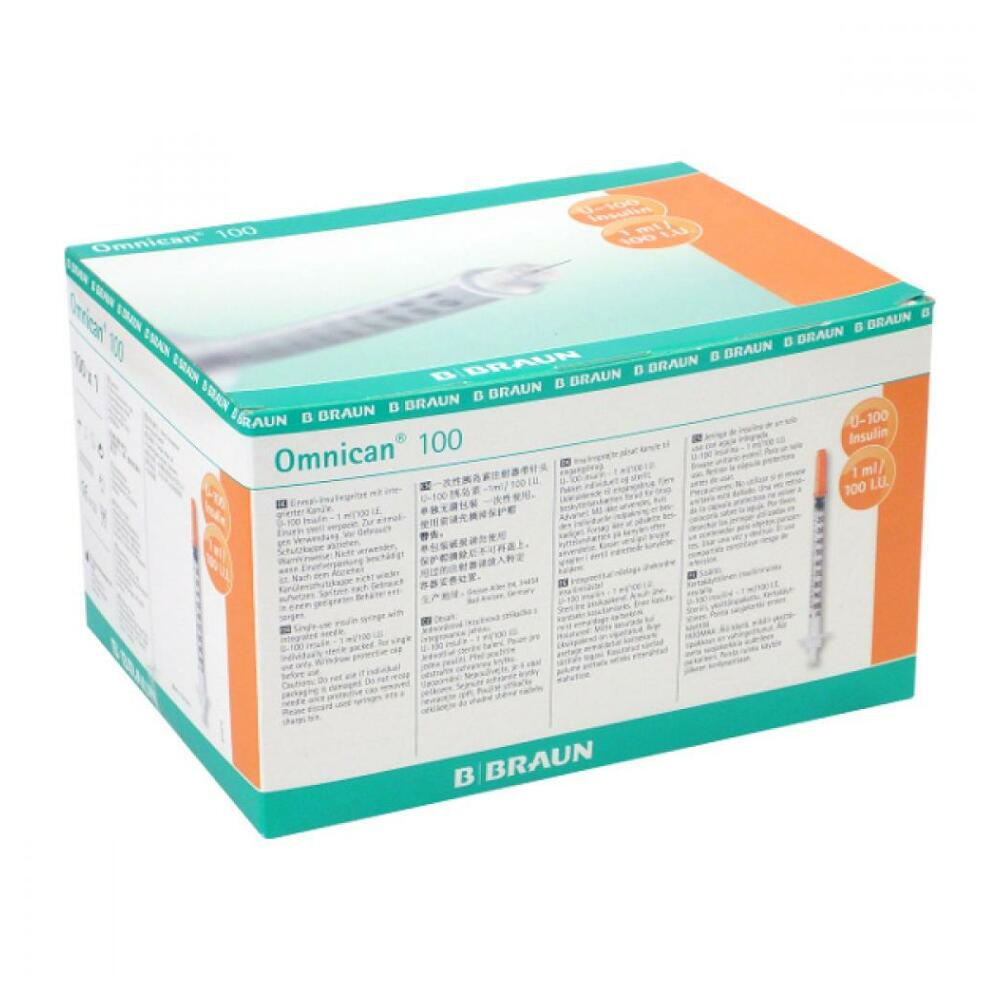 B.BRAUN Omnican 100 1 ml inzulinová stříkačka 0