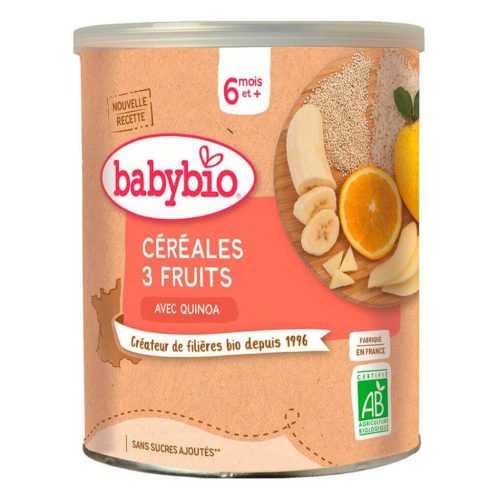 BABYBIO Nemléčná ovocná kaše 3 druhy ovoce 220 g