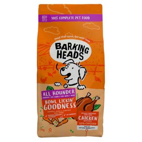BARKING HEADS All Hounder Bowl Lickin Good Chick 1 ks