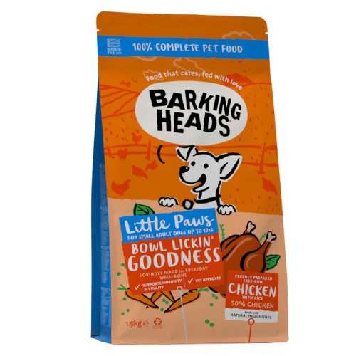 BARKING HEADS Little Paws Bowl Lickin Good Chick granule pro psy 1 ks