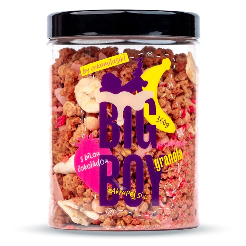 BIG BOY Proteinová granola s bílou čokoládou by KamilaSikl 360 g