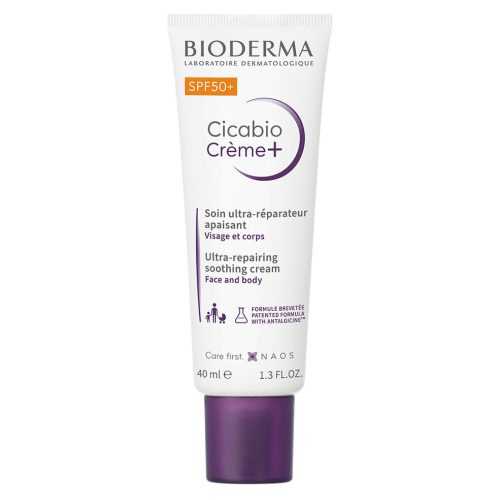BIODERMA Cicabio Krém+ SPF 50+ zklidňující a obnovující krém 40 ml