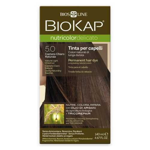BIOKAP Barva na vlasy 5.0 Kaštan přírodní světlá 140 ml