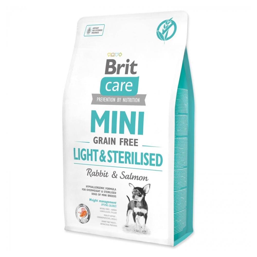 BRIT Care Mini Grain Free Light & Sterilised granule pro kastrované mini psy 1 ks