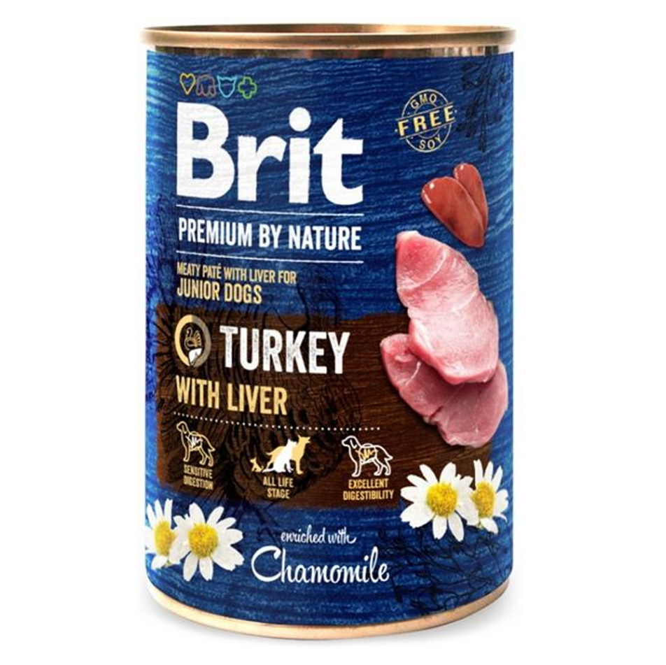 BRIT Premium by Nature Turkey & Liver konzerva pro psy 1 ks