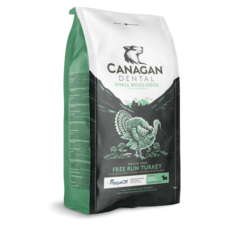 CANAGAN Small Breed Dental Free run turkey granule pro psy