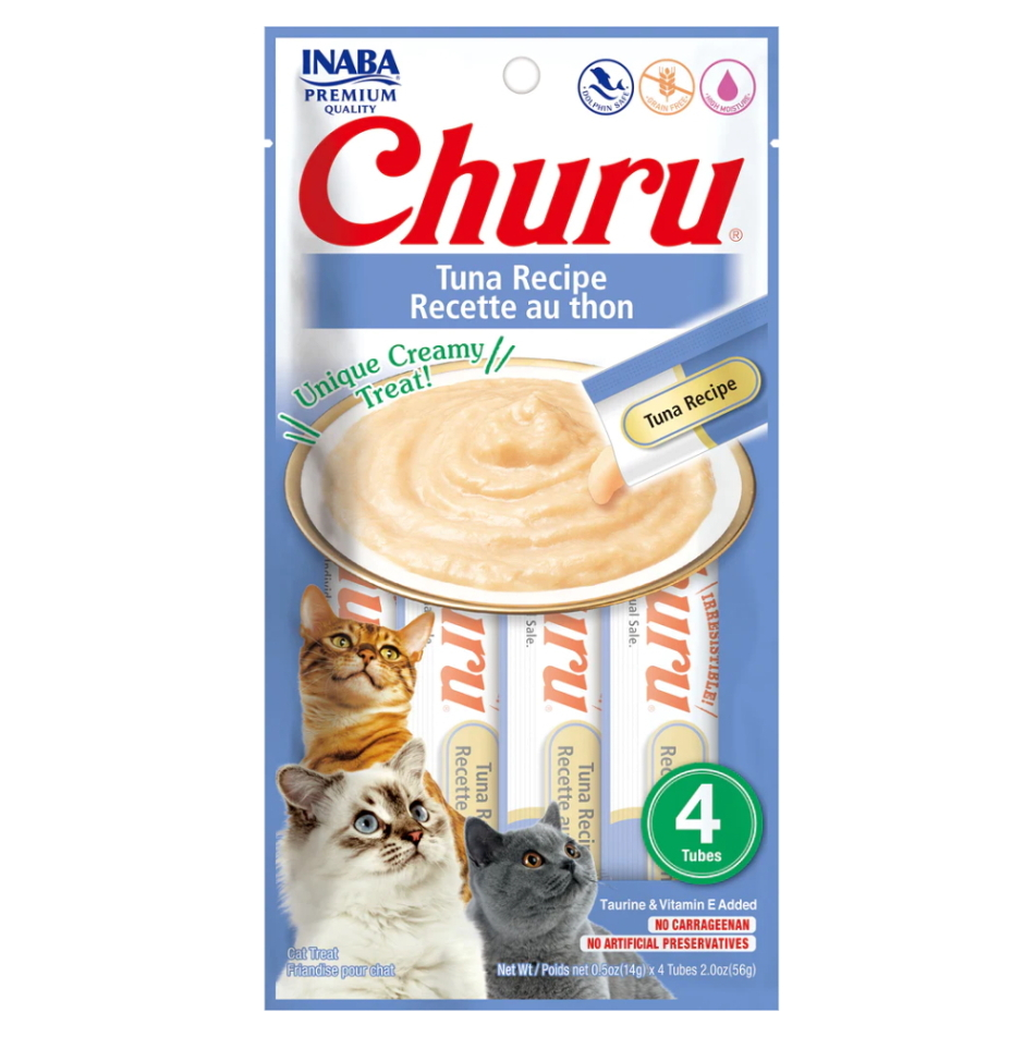 CHURU Cat Tuna pyré z tuňáka pro kočky 4x14 g