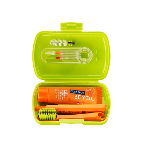 CURAPROX Travel set ORTHO zelený 1 kus