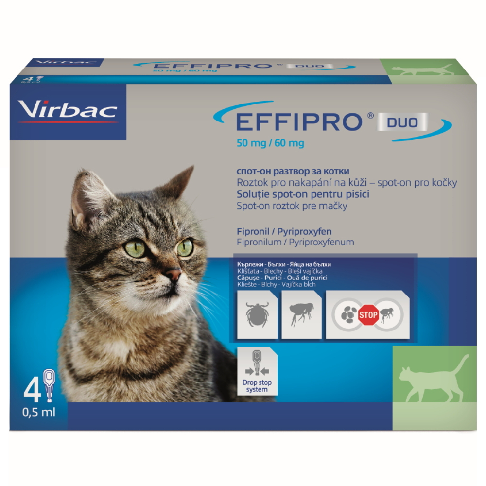 EFFIPRO DUO 50/60 mg spot-on pro kočky (1-6 kg) 0