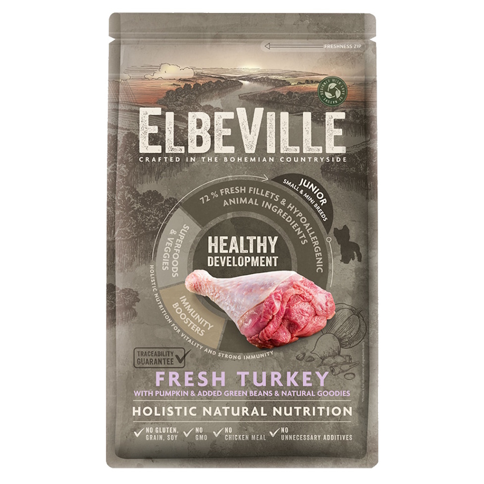 ELBEVILLE Healthy Development Fresh Turkey granule pro štěňata 1 kus