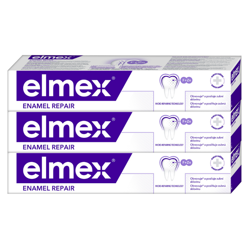 ELMEX Opti-namel Daily Repair zubní pasta pro ochranu zubní skloviny 3 x 75 ml