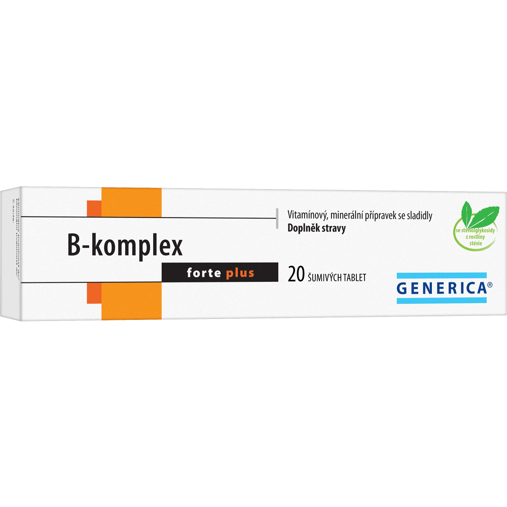 GENERICA B-komplex forte plus 20 šumivých tablet