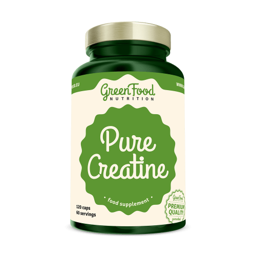GREENFOOD NUTRITION Pure creatine creapure 120 kapslí