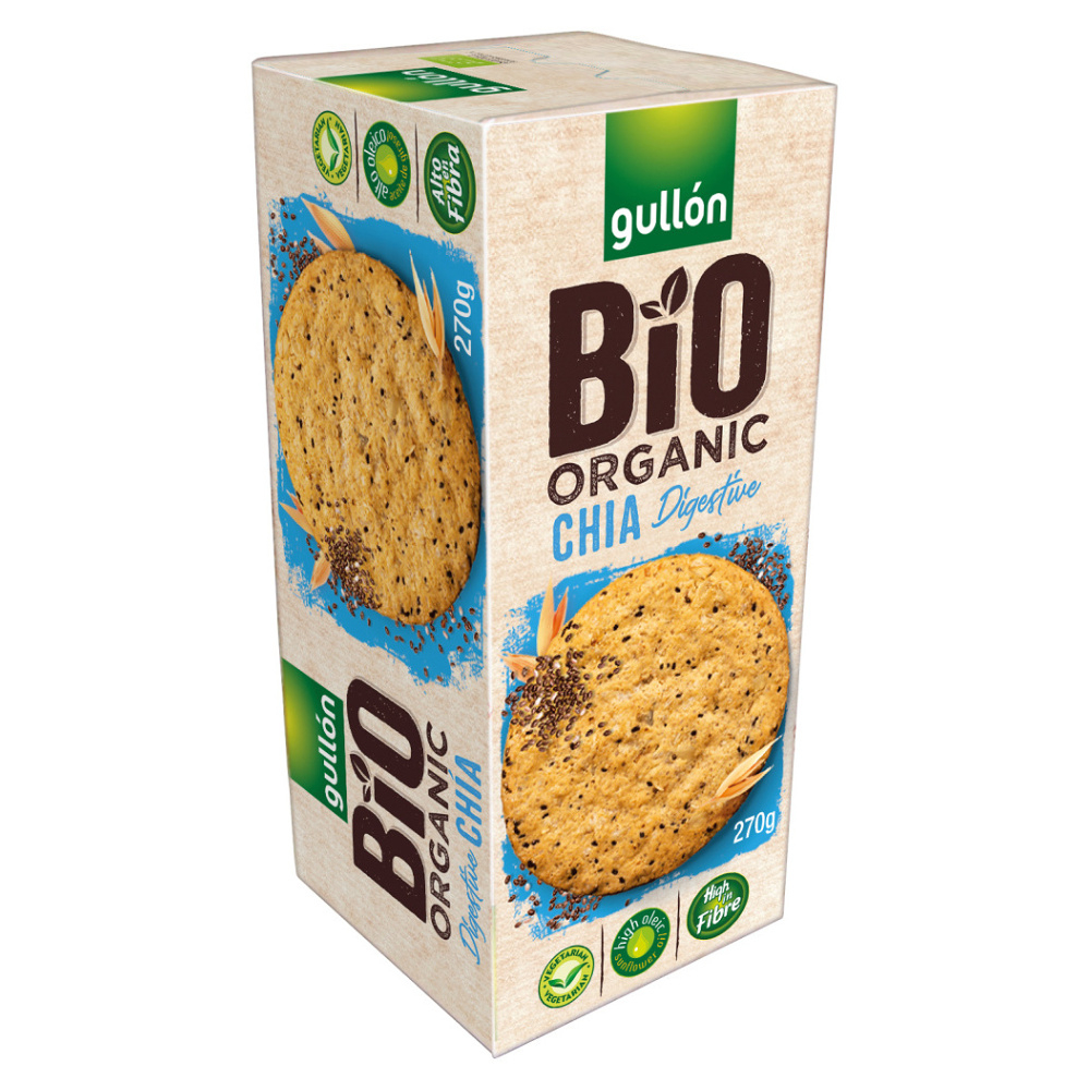 GULLÓN Sušenky s obilovinami a chia semínky BIO 270 g