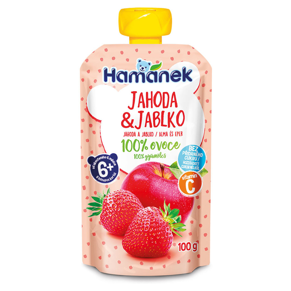 HAMÁNEK Jahoda s jablkem 6m+ 100 g