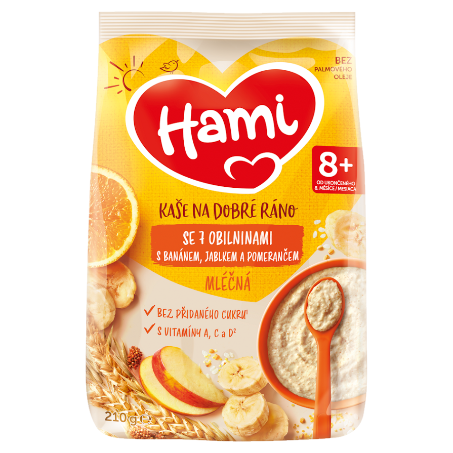HAMI Mléčná kaše se 7 obilninami s banánem