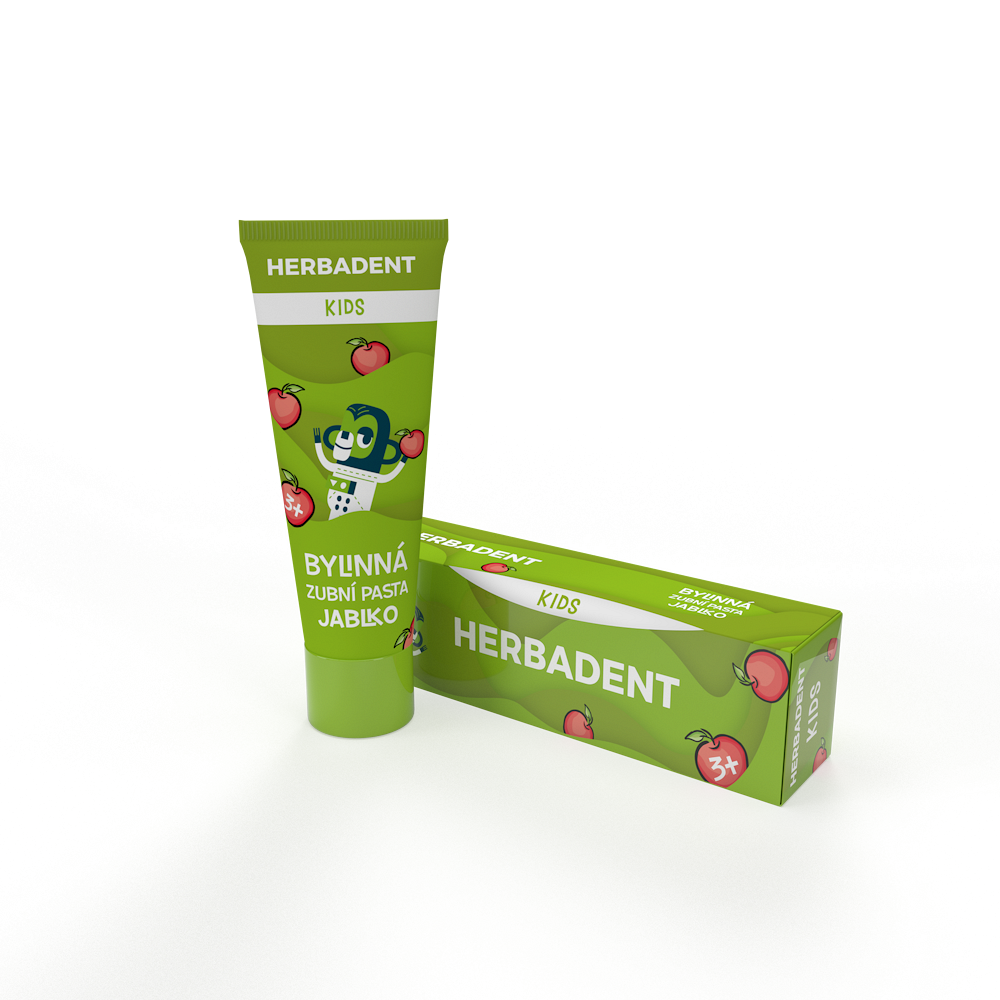 HERBADENT Kids Bylinná zubní pasta jablko 75 g