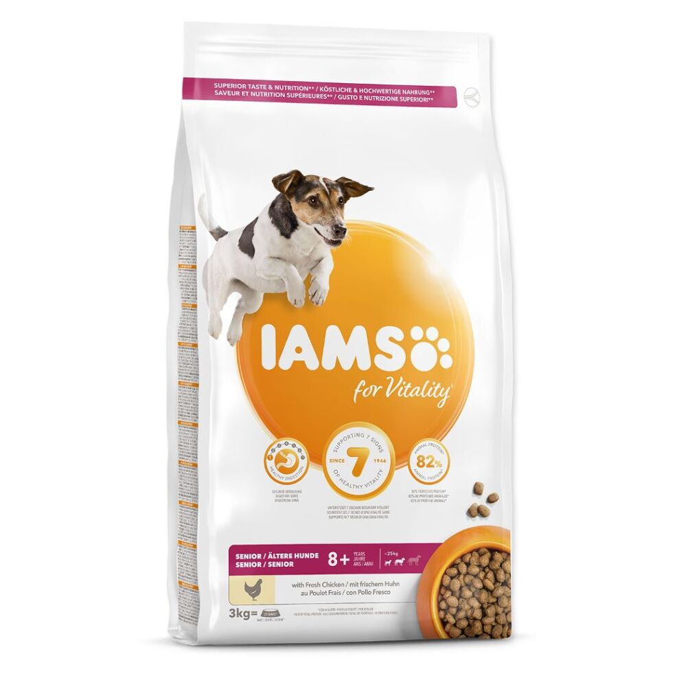 IAMS Dog Senior Small & Medium Chicken granule pro psy 1 kus