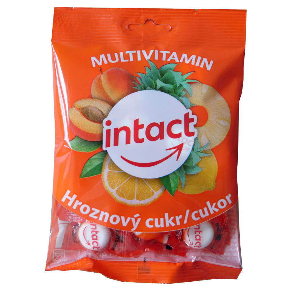 INTACT Hroznový cukr MULTIVITAMIN pastilky 75 g