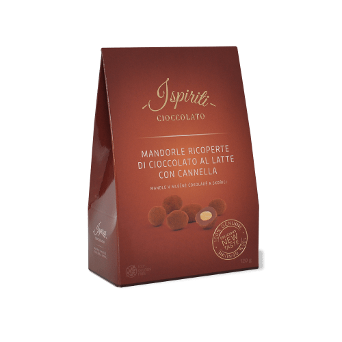 ISPIRITI Mandle v mléčné čokoládě se skořicí 120 g
