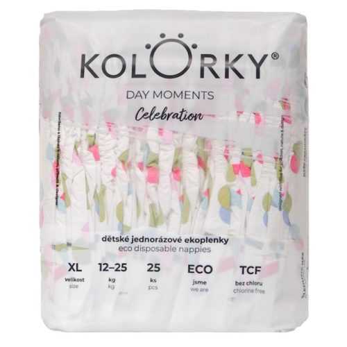 KOLORKY DAY Moments jednorázové EKO plenky XL (12-25 kg) 25 kusů