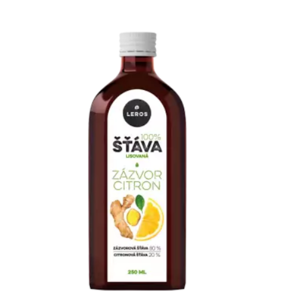 LEROS 100% šťáva zázvor a citron 250 ml