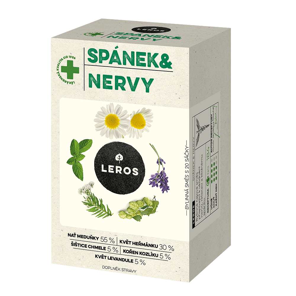 LEROS Spánek & nervy bylinný čaj 20 sáčků