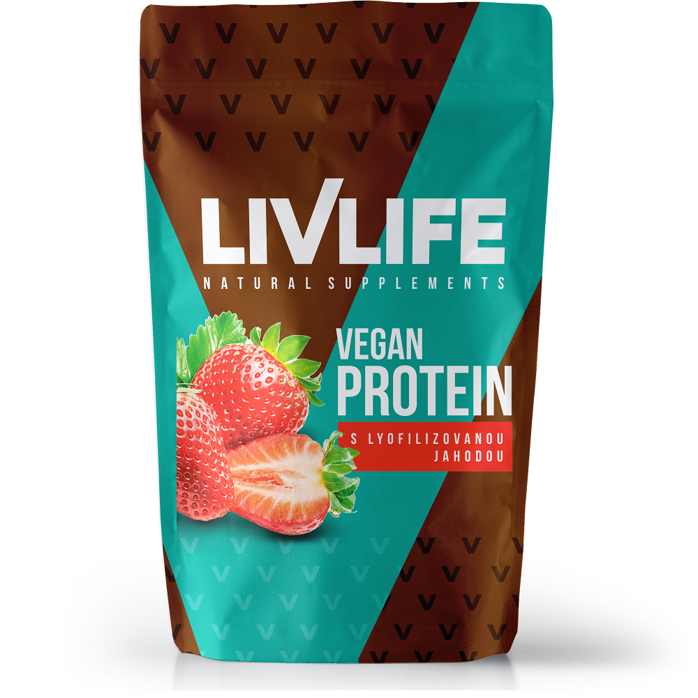 LIVLIFE Vegan protein s lyofilizovanou jahodou 245 g