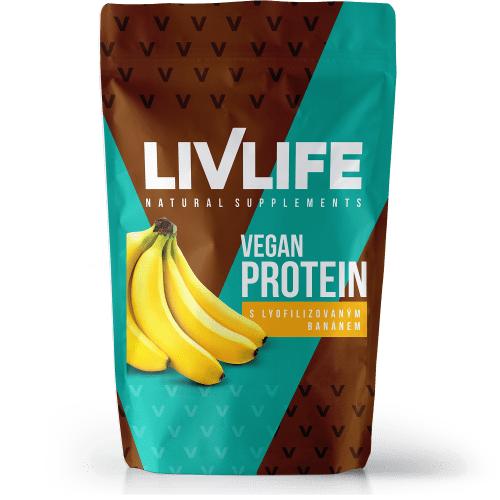 LIVLIFE Vegan protein s lyofilizovaným banánem 245 g