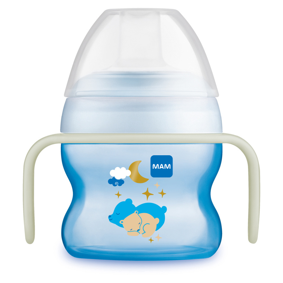MAM Hrnek starter cup night medvěd 4m+ 150 ml