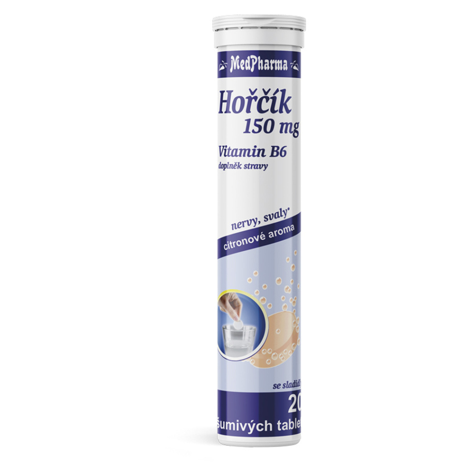 MEDPHARMA Hořčík 150 mg + vitamin B6 20 šumivých tablet