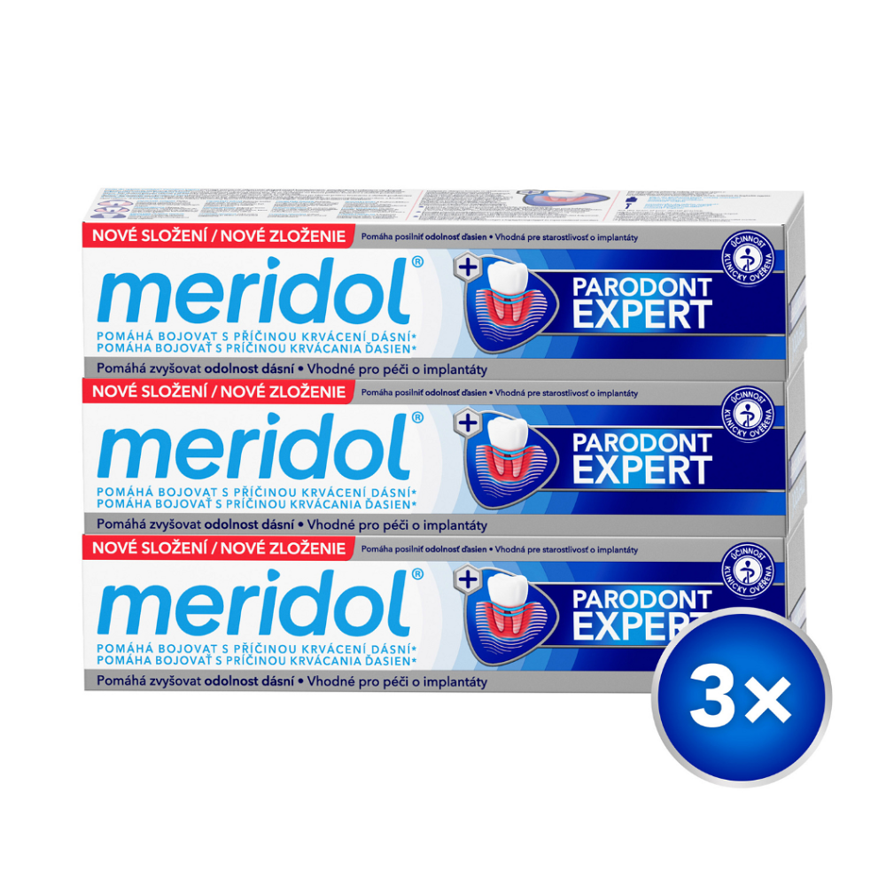 MERIDOL Zubní pasta Parodont Expert 3x 75 ml