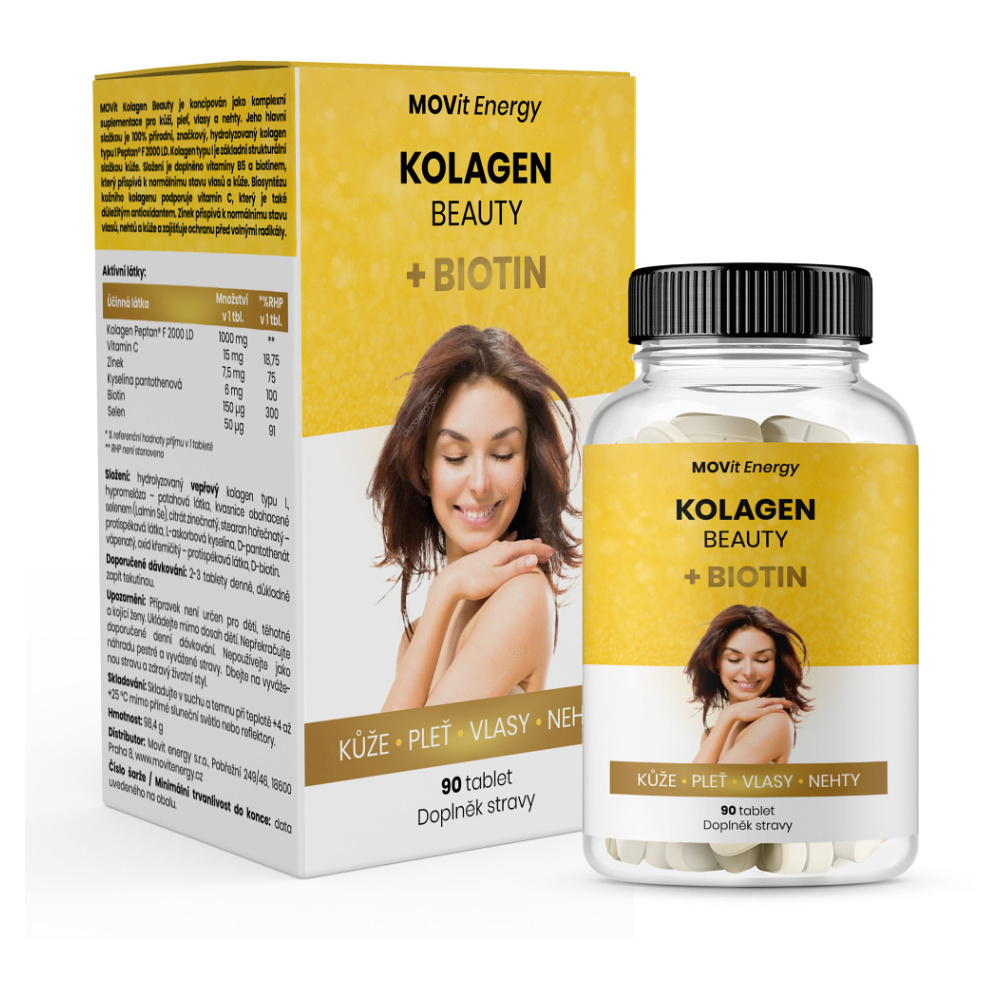 MOVIT ENERGY Kolagen beauty + biotin 90 tablet