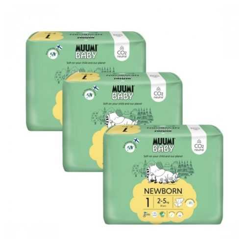 MUUMI BABY 1 Newborn 2-5 kg měsíční balení eko plen 75 ks