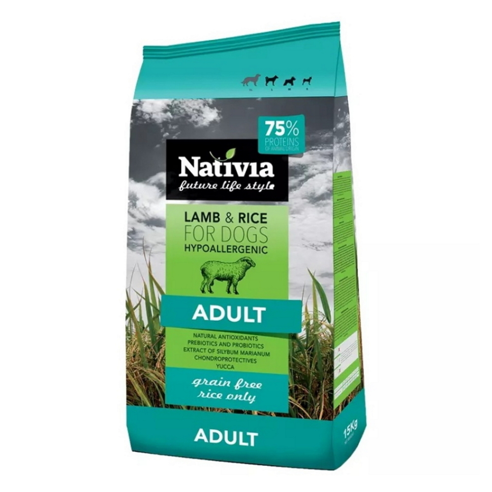 NATIVIA Dog Adult Lamb & Rice granule pro psy s citlivým zažíváním 1 ks