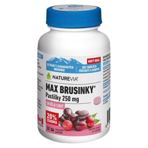 NATUREVIA Max brusinky pastilky 36 pastilek