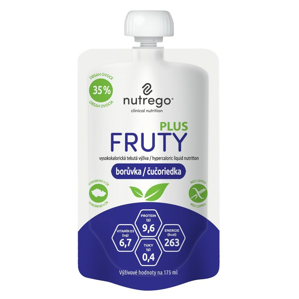 NUTREGO Fruty plus výživa borůvka 4 x 175 ml