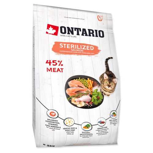 ONTARIO Cat Sterilised Salmon granule pro kočky 1 ks