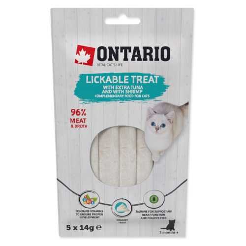 ONTARIO Lízací pochoutka extra tuňák a krevety 5x14 g