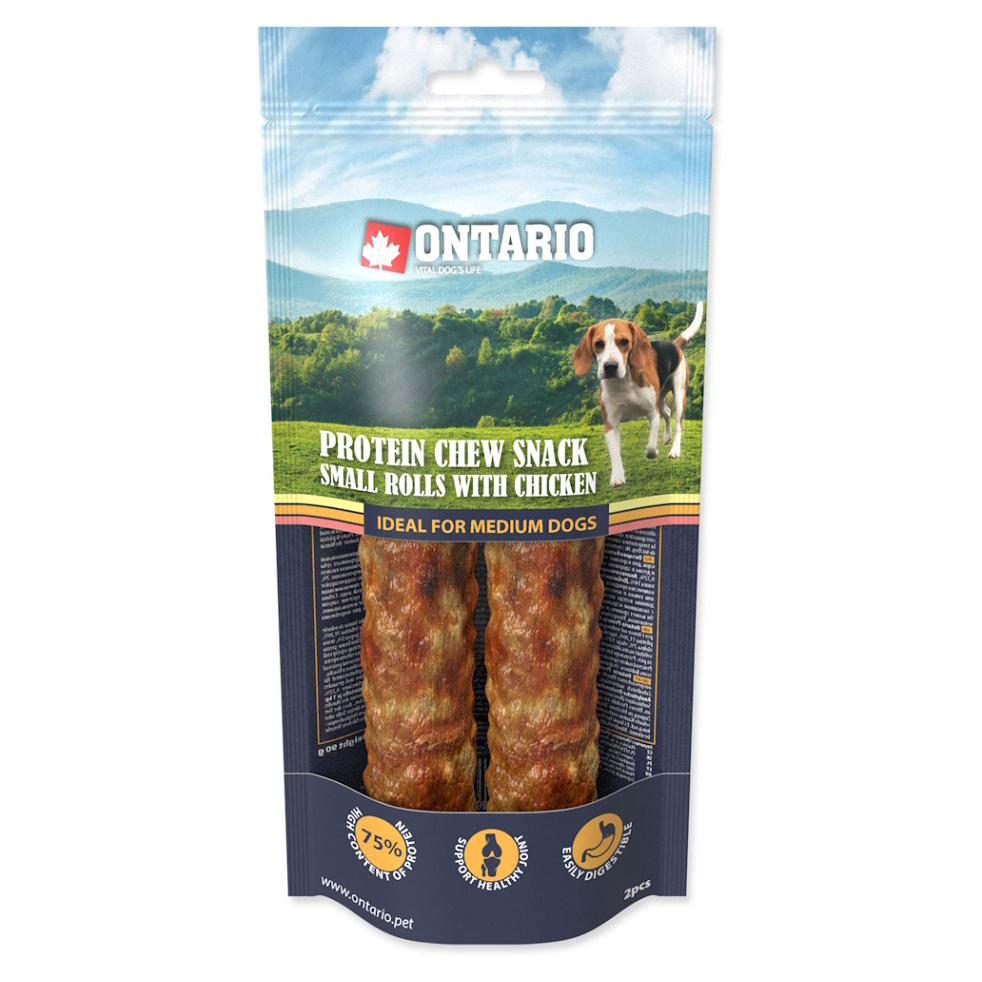 ONTARIO Žvýkací rolka malá protein kuře 12