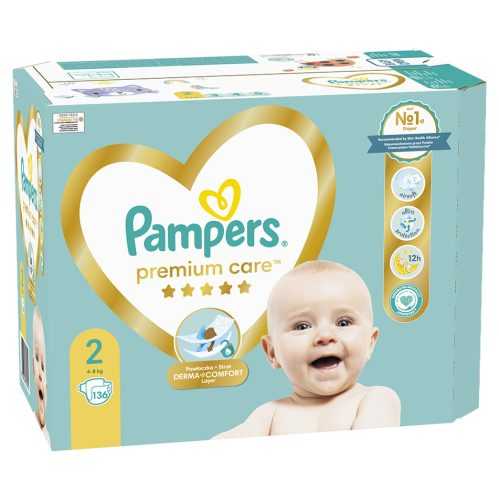 PAMPERS Premium care vel. 2 mega box 4-8 kg 136 ks