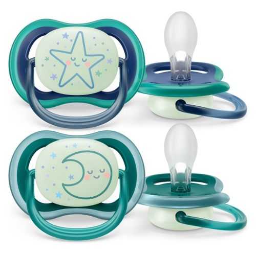 PHILIPS AVENT Šidítko ultra air noční 6-18m chlapec 2 kusy