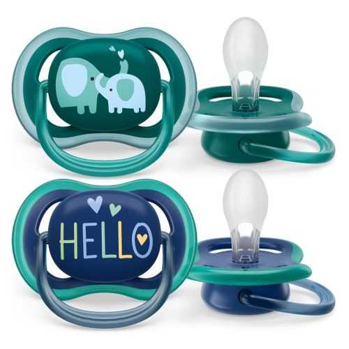 PHILIPS AVENT Šidítko ultra air slon 18m+ chlapec 2 kusy