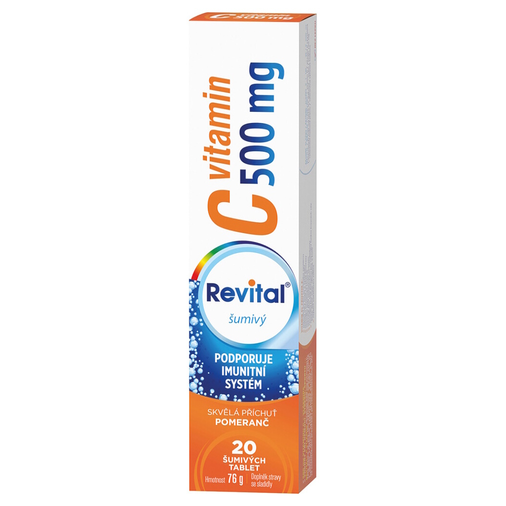 REVITAL Vitamin C 500 mg pomeranč 20 šumivých tablet